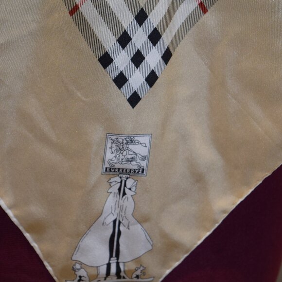 Vintage Silk Burberry Scarf - Picture 1 of 3